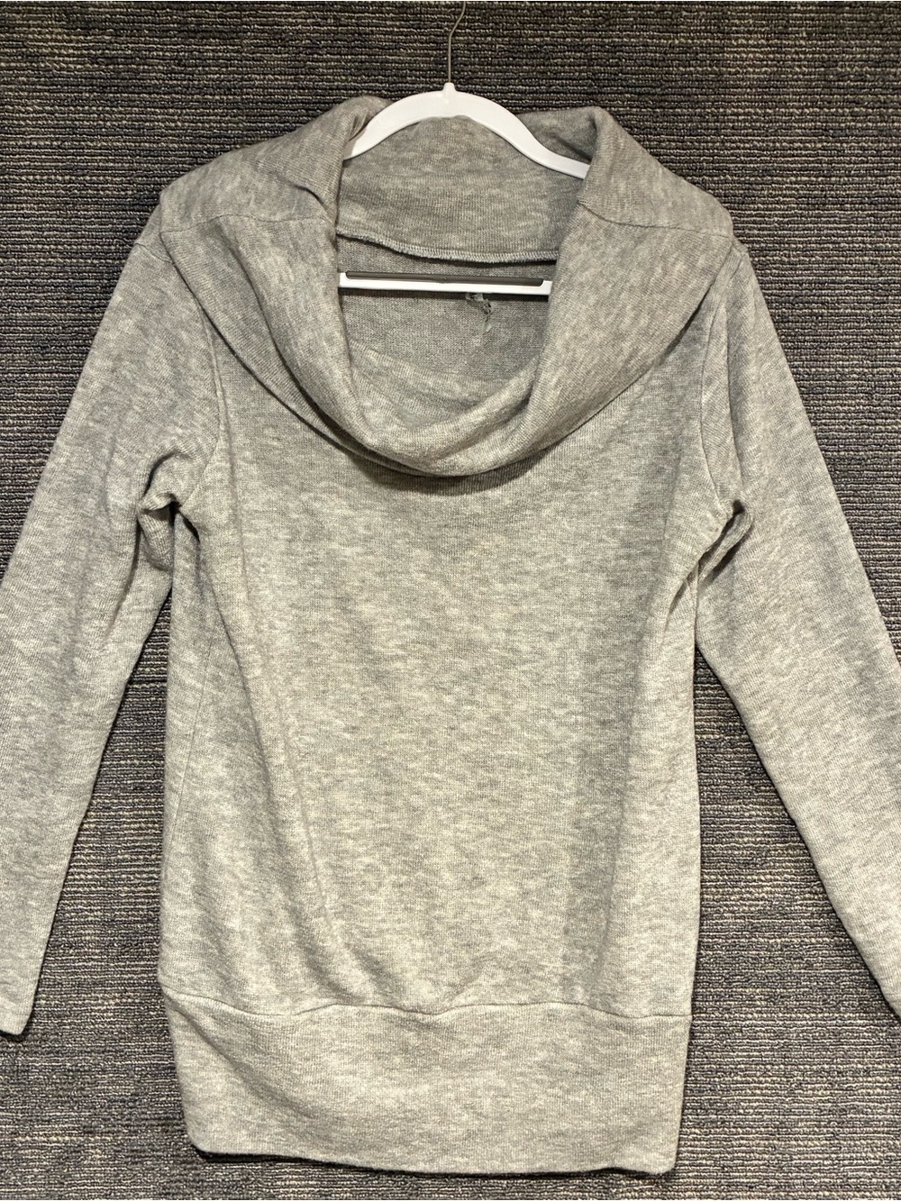 Cupshe Gray Cowl Neck Knit Sweater